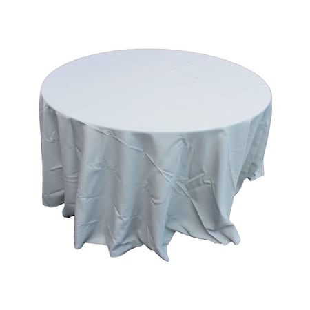 120 Round Polyester Tablecloth, Gray